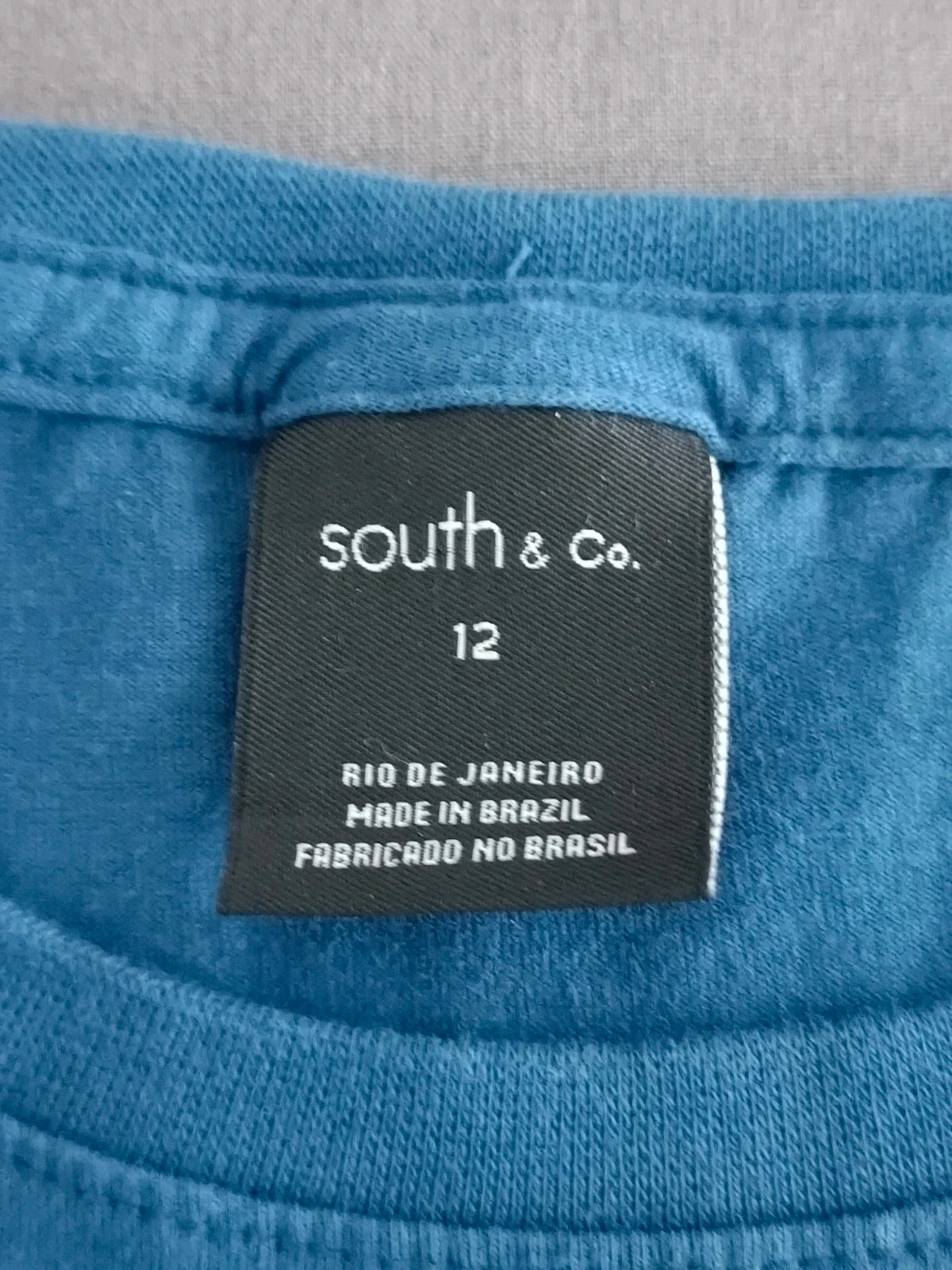 T-shirt azul com estampado de surf da South & Co. 12 anos – photo 4